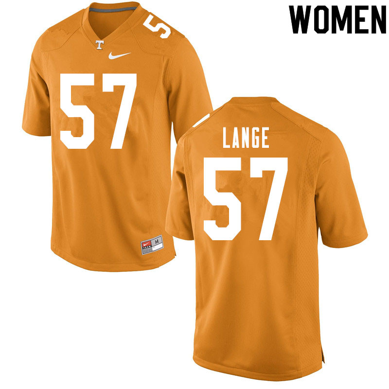 Women #57 David Lange Tennessee Volunteers College Football Jerseys Sale-Orange